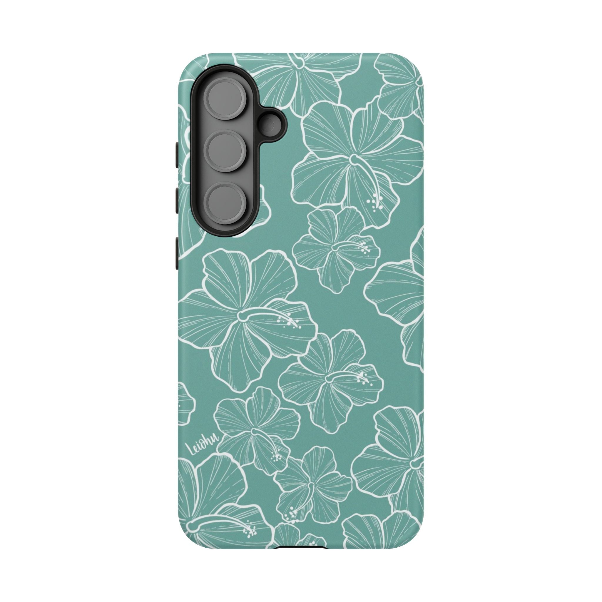 Premium Hibiscus Teal Samsung Galaxy Phone Case - Durable & Stylish Protection for Everyday Use, Work & Travel