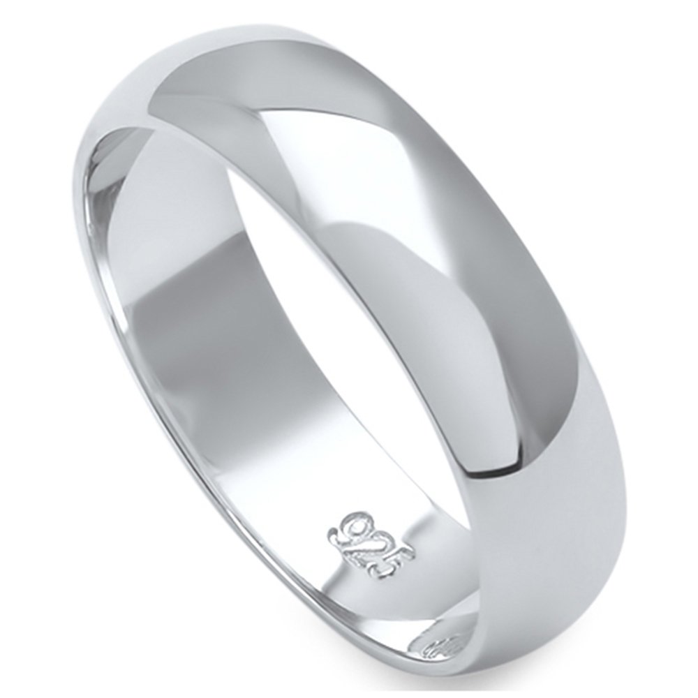 Oxford Diamond Co Solid Sterling Silver Wedding Band Ring for Women & Men - Comfort Fit 2-10mm, Sizes 2-16, Multiple Colors - Perfect for Engagements, Anniversaries & Everyday Wear