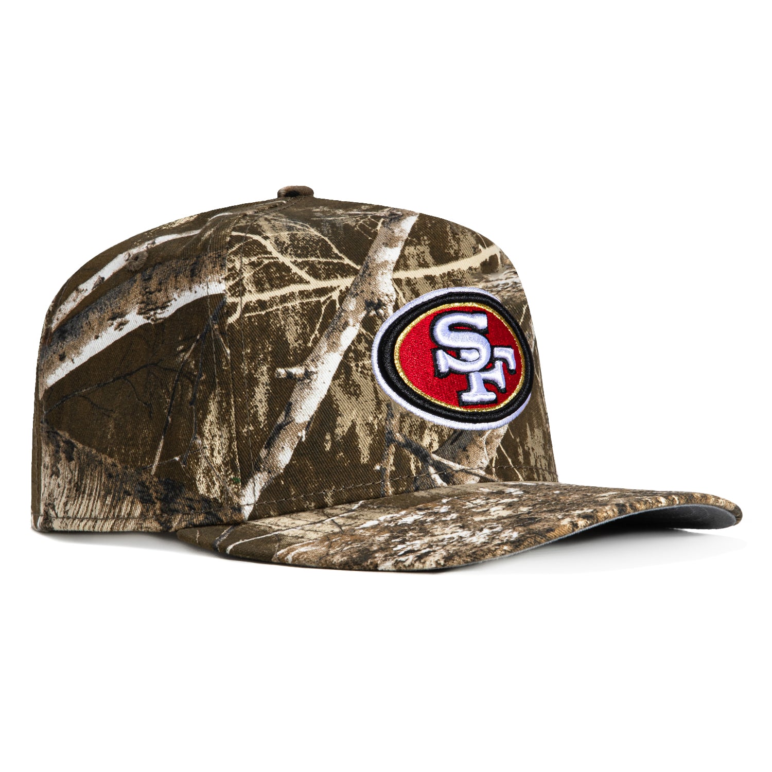 New Era 9Fifty A-Frame San Francisco 49ers Snapback Hat - Realtree Camo Design | Official NFL Licensed Cap for Men & Women | Perfect for Football Games, Tailgating & Casual Wear