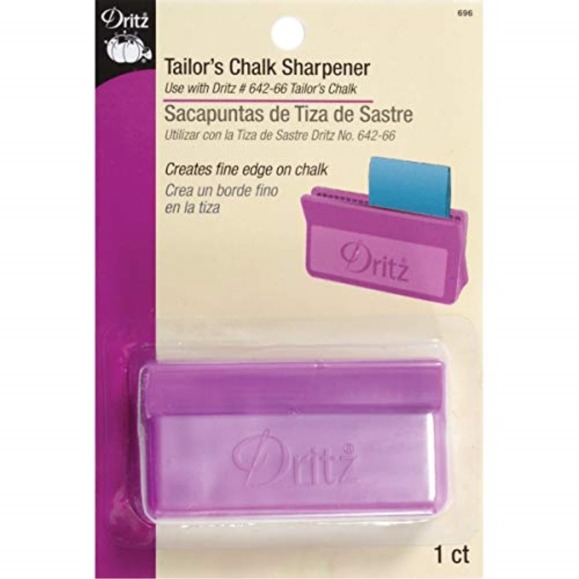 Dritz Tailor's Chalk Sharpener - 1 Pack Purple Sewing Tool for Fabric Marking | Perfect for Dressmaking, Quilting & DIY Crafts