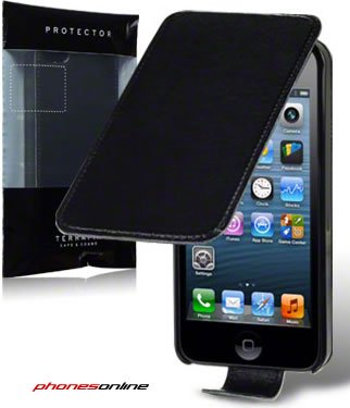 Apple iPhone 5 / 5S / SE Flip Leather Case - Premium Black Protective Cover with Card Slot | Perfect for Business, Travel & Everyday Use