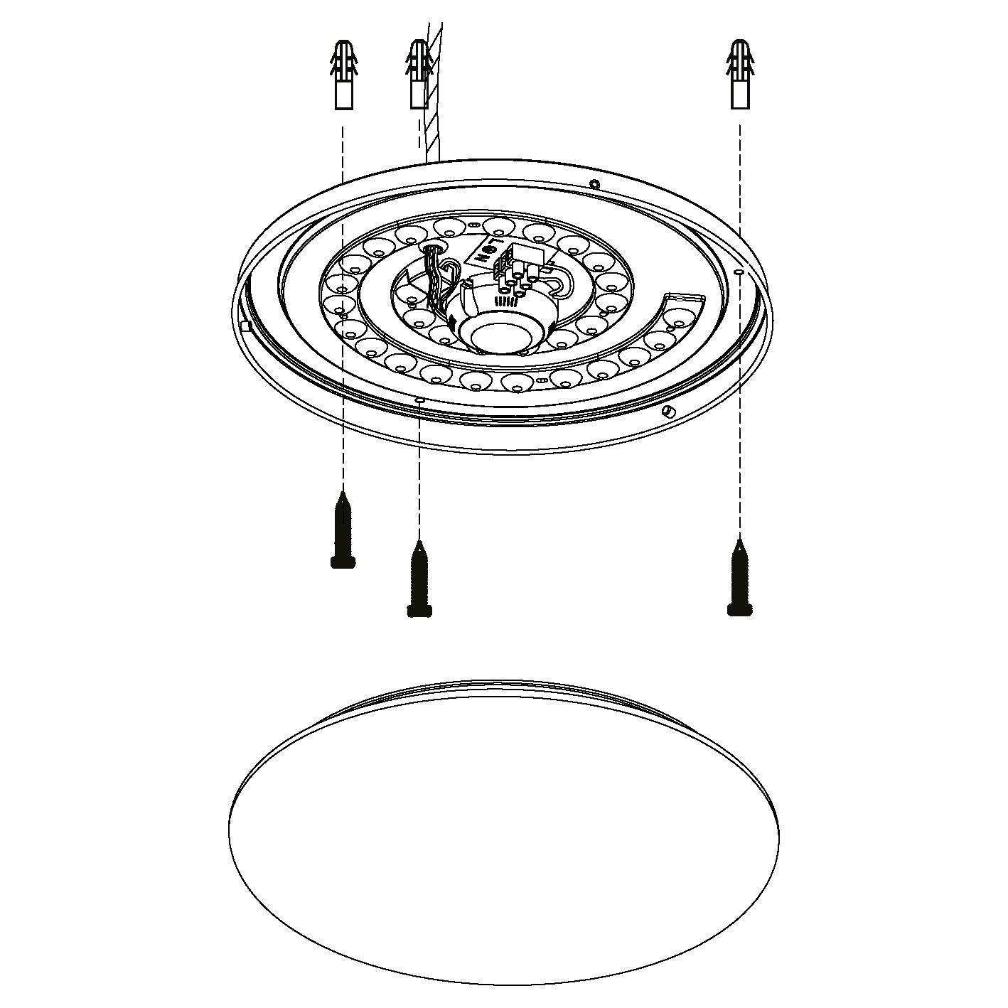 Eglo Frania A IP44 Round White LED Flush Mount Bathroom Light Fixture - Waterproof Ceiling Light for Bathroom, Shower, Spa & Indoor Use