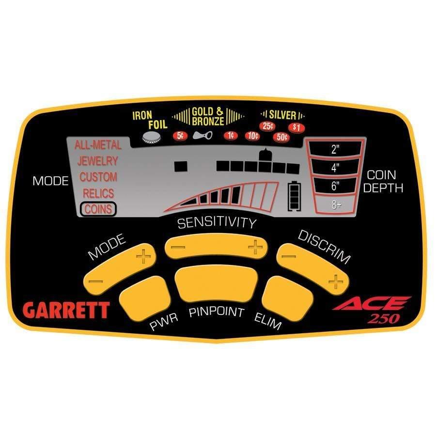 Garrett ACE 250 Metal Detector - Professional Waterproof Metal Detector for Adults & Kids with LCD Display & Headphones - Perfect for Treasure Hunting, Beach, Park & Coin Shooting Adventures