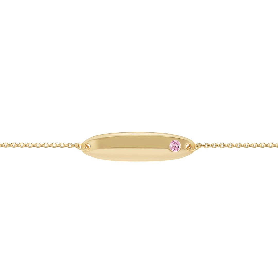 Pink Sapphire Petal Bracelet for Girls – Elegant Kids Jewelry Gift for Birthdays, Parties & Special Occasions