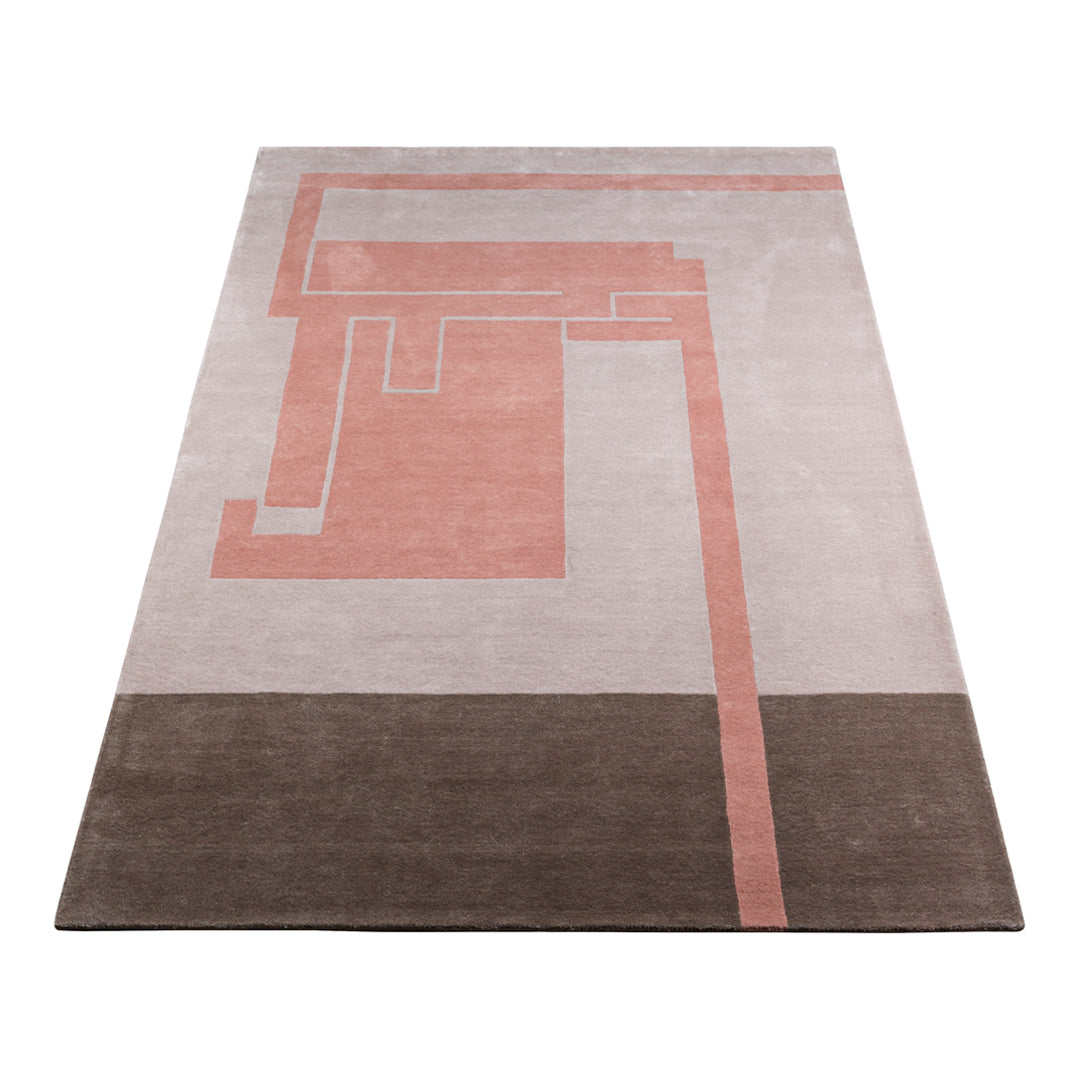 Fragment Structures Rug - Modern Geometric Design Handmade Area Rug for Living Room, Bedroom, Office - Soft & Durable Home Decor for Indoor Spaces