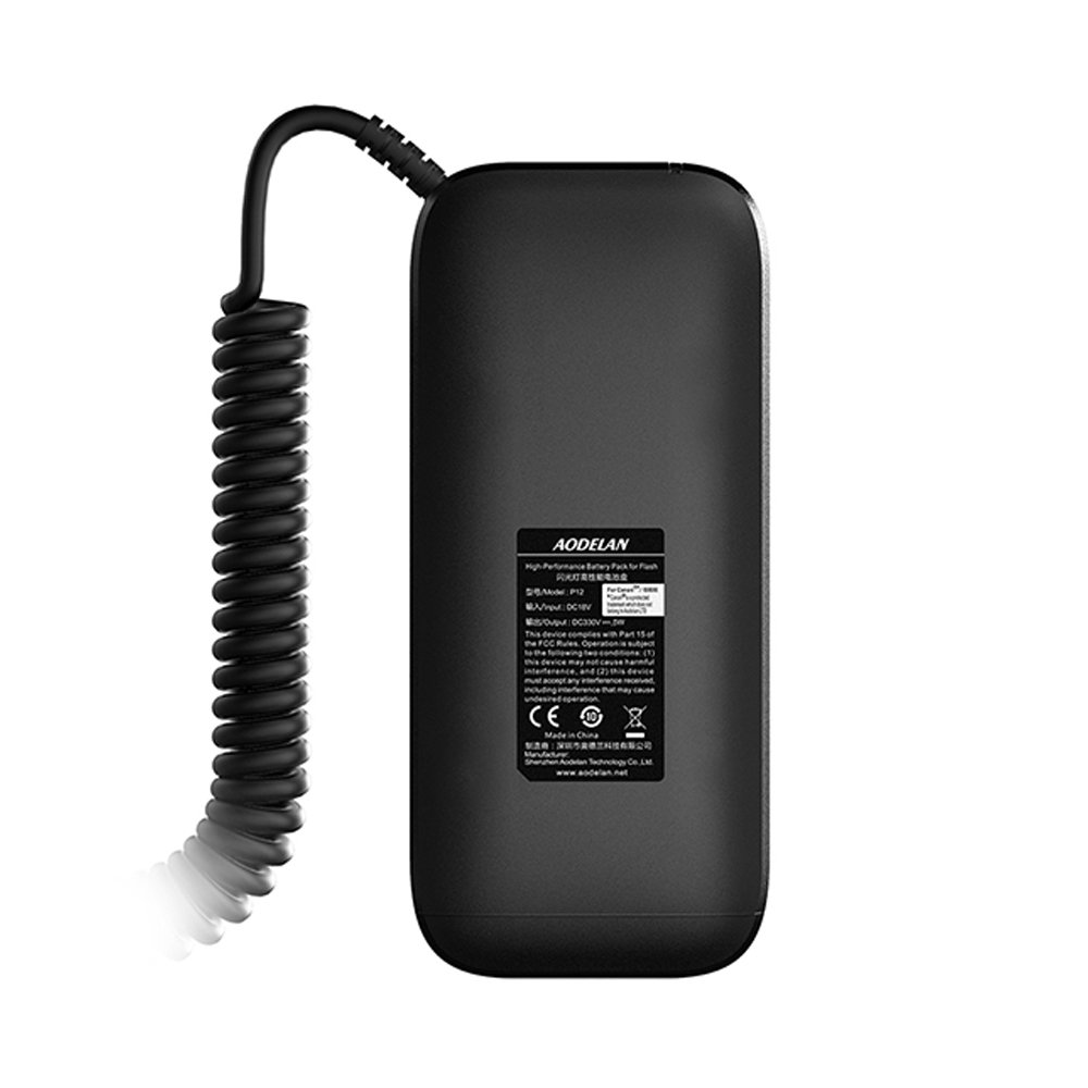 AODELAN External Flash Battery Pack Power Bank for Nikon SB-5000 SB-900 SB-910 - Replaces Nikon SD-9 (12 AA Batteries) - Professional Photography Lighting Accessory for Studio & Outdoor Shooting