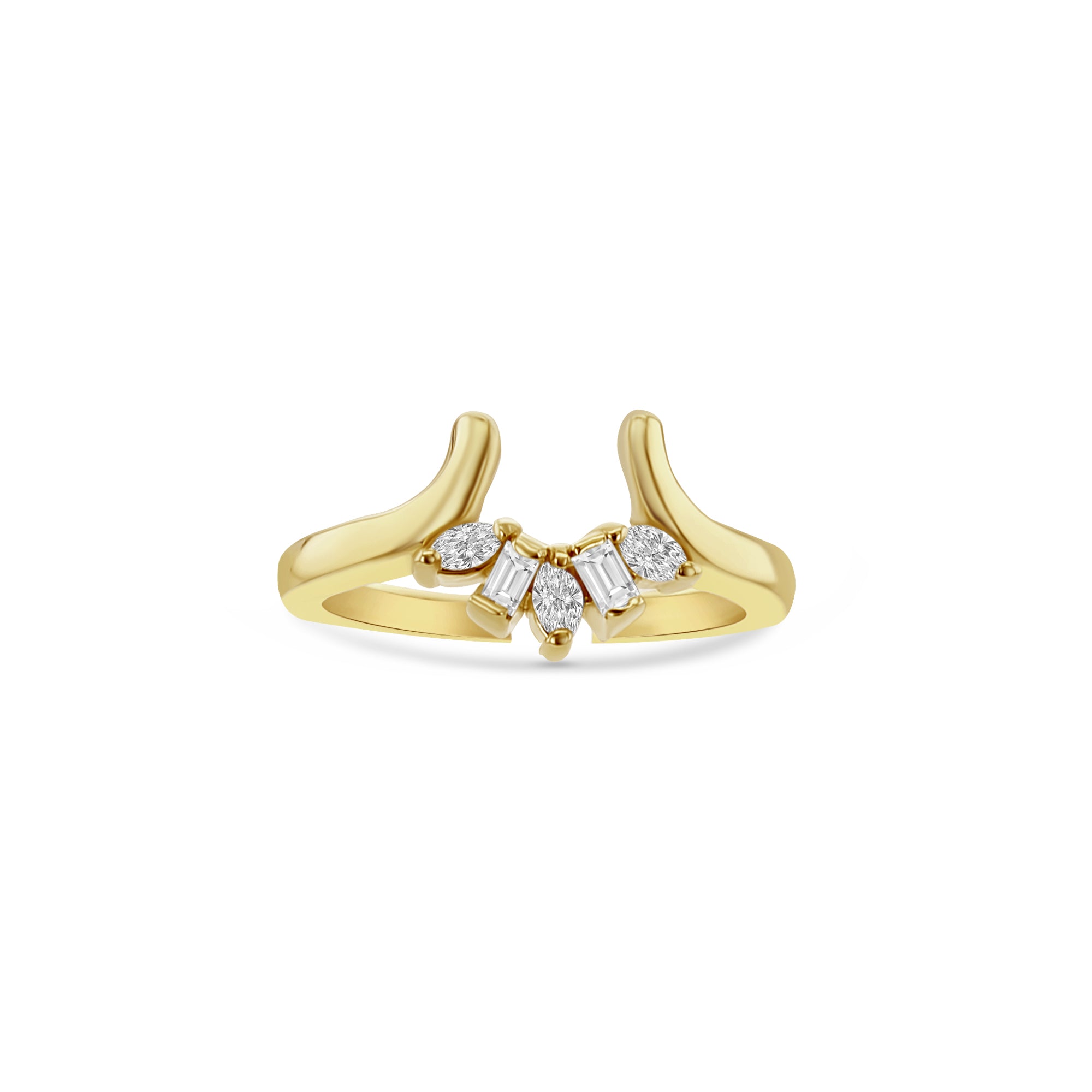 Elegant Crown Style Diamond Wrap Ring Enhancer for Wedding Bands - Perfect for Bridal Jewelry, Anniversary Gifts & Special Occasions