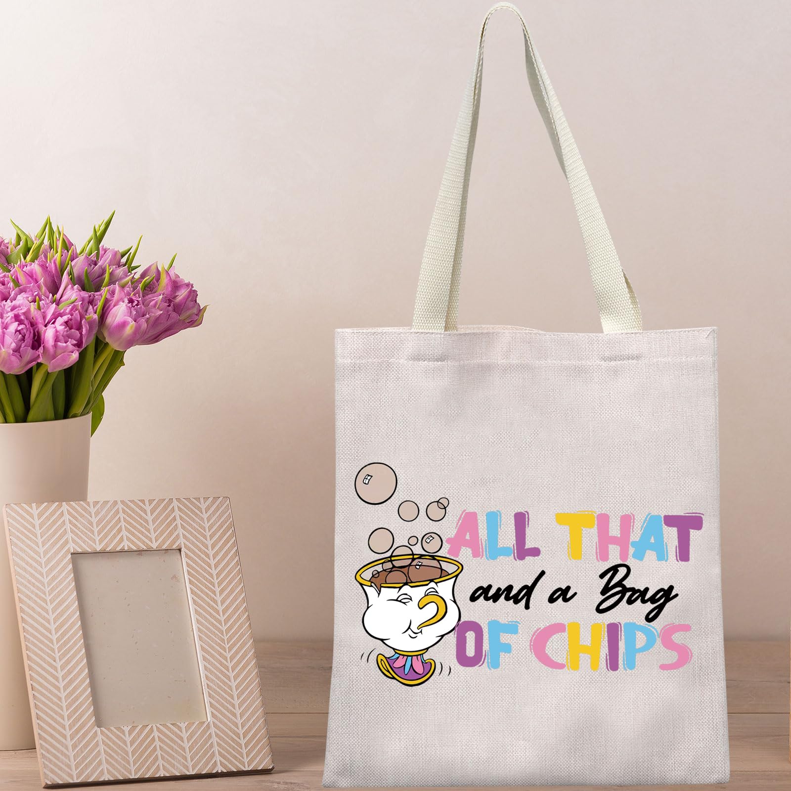 Disney Beauty and the Beast Mrs. Potts & Chip Makeup Bag - Cute Character Cosmetic Pouch for Women | Perfect Gift for Disney Fans, Travel & Daily Beauty Essentials Storage
