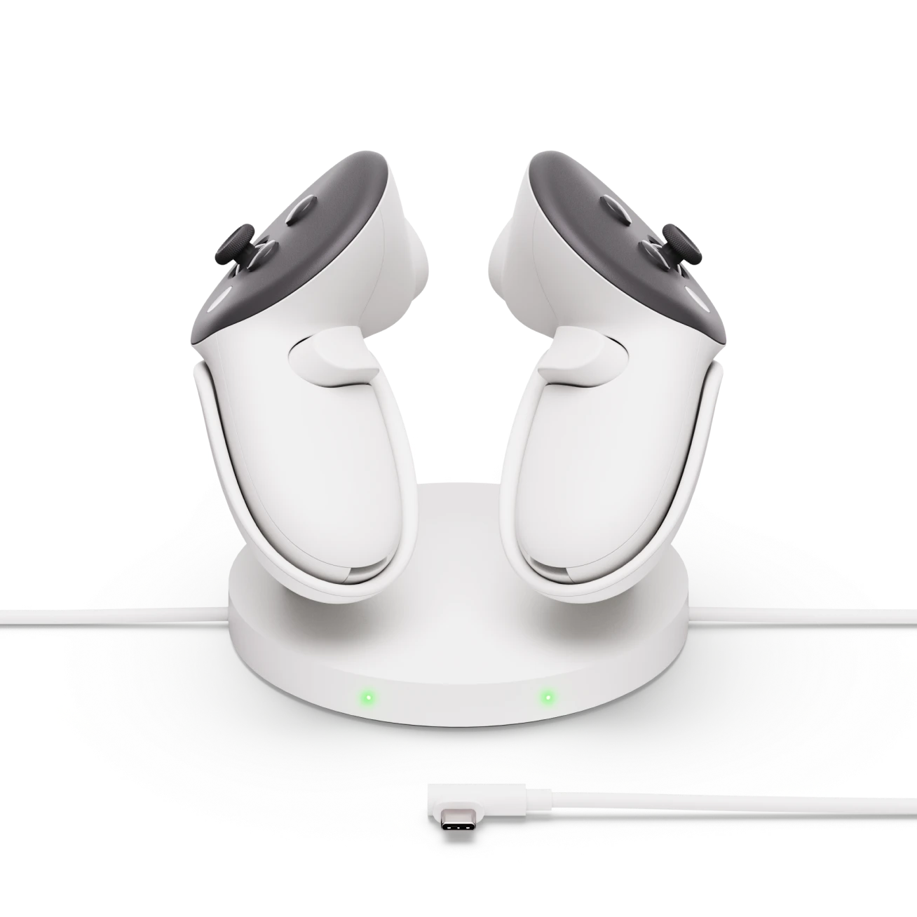 Meta Quest Compact Charging Dock - Fast Wireless Charging Station for Meta Quest 2/3 VR Headset & Controllers - Perfect for Gaming, VR Entertainment & Home Use