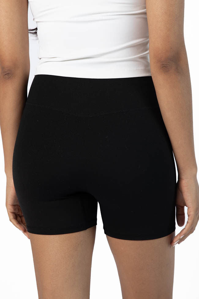 High Waist Stretch Black Biker Shorts for Women - Comfortable Workout & Yoga Pants - Perfect for Cycling, Running, Gym and Lounge Wear