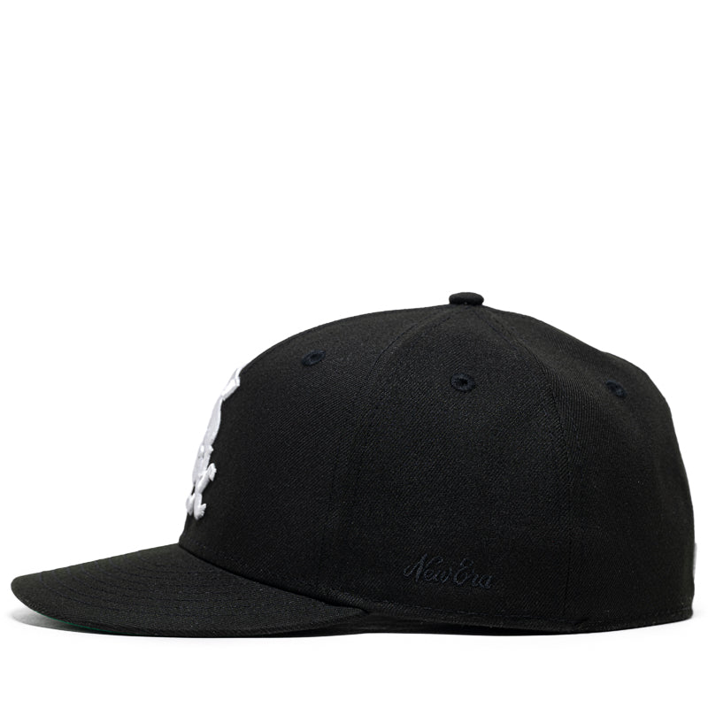New Era x Politics Chicago White Sox 59FIFTY Fitted Hat - Black | Official MLB Licensed Baseball Cap for Men & Women - Perfect for Games, Streetwear & Sports Fans