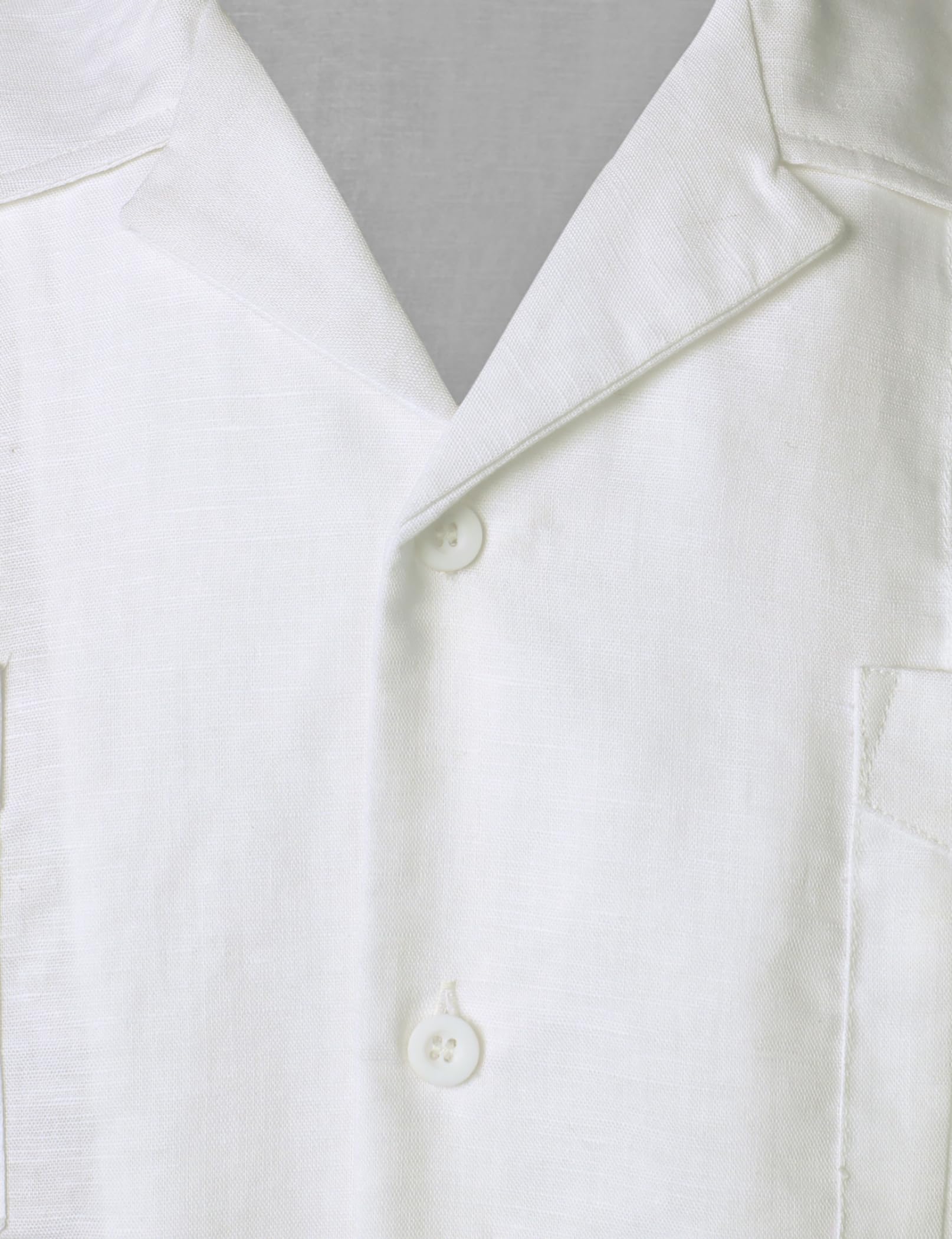 VATPAVE Men's Linen Cuban Guayabera Shirt - Casual Short Sleeve Button Down Shirt for Summer | Beach Wedding, Vacation & Tropical Outfit