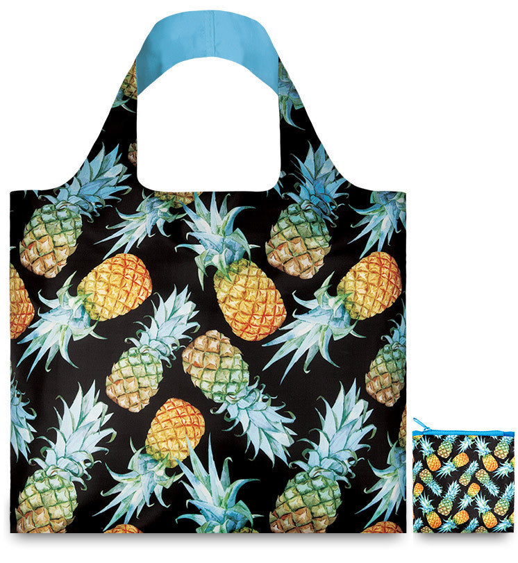 LOQI JUICY Collection Tote Bag - Reusable Shopping Bag with Vibrant Fruit Print - Eco-Friendly Grocery Tote for Women - Perfect for Shopping, Beach, Travel & Daily Use