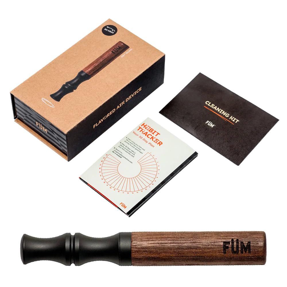 Premium Solano Flavored Air Device - Natural Smoking Alternative with Walnut Barrel & Onyx Black Mouthpiece | Quit Bad Habits | Perfect for Home, Travel & Social Relaxation