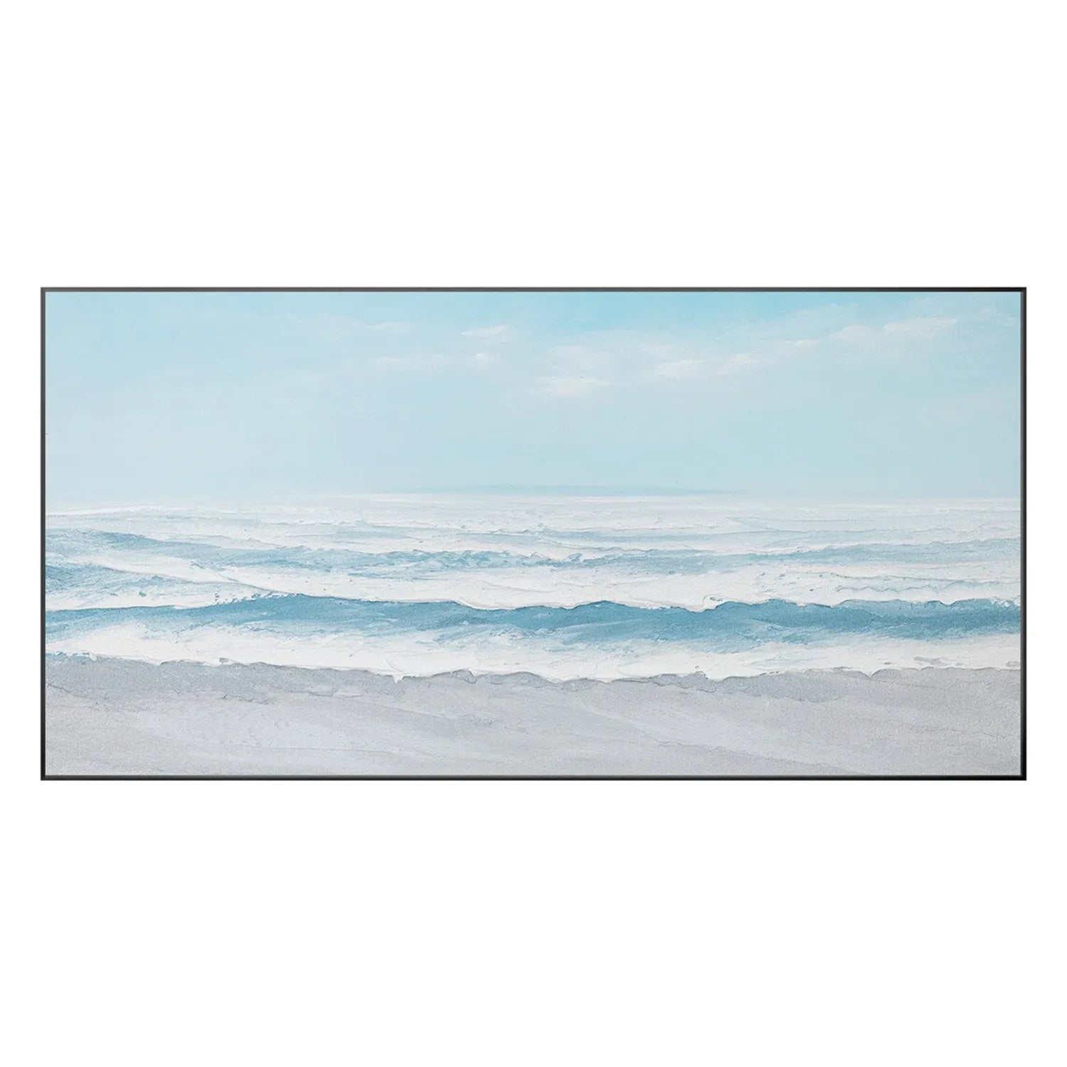 Ocean And Sky Painting #OS 186 - Handmade Canvas Wall Art for Home & Office Decor - Perfect for Living Room, Bedroom, or Office Wall Decor