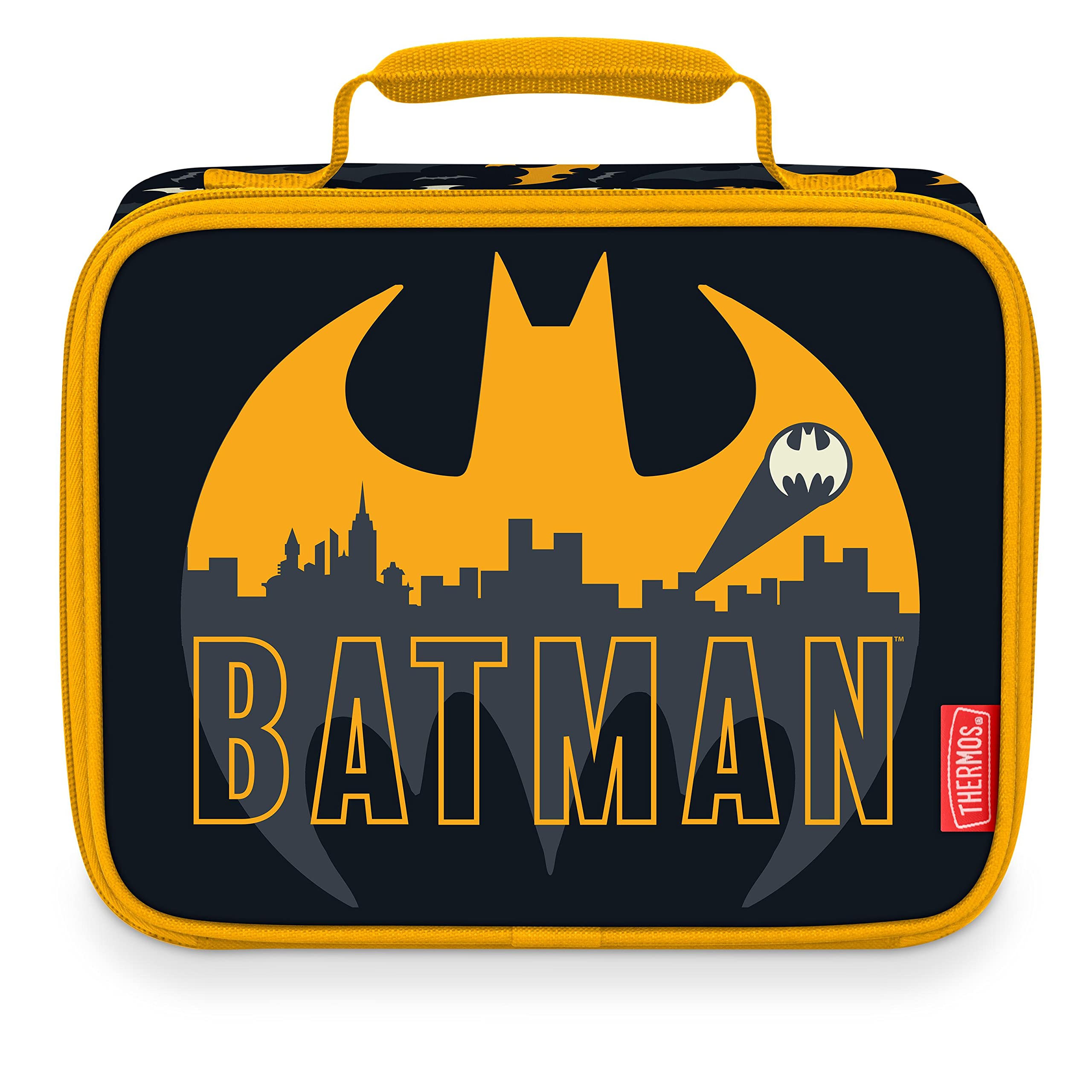 Batman Insulated Kids Lunch Box - Leak Proof Soft Thermos for School, Picnics & Travel - BPA Free & Easy to Clean