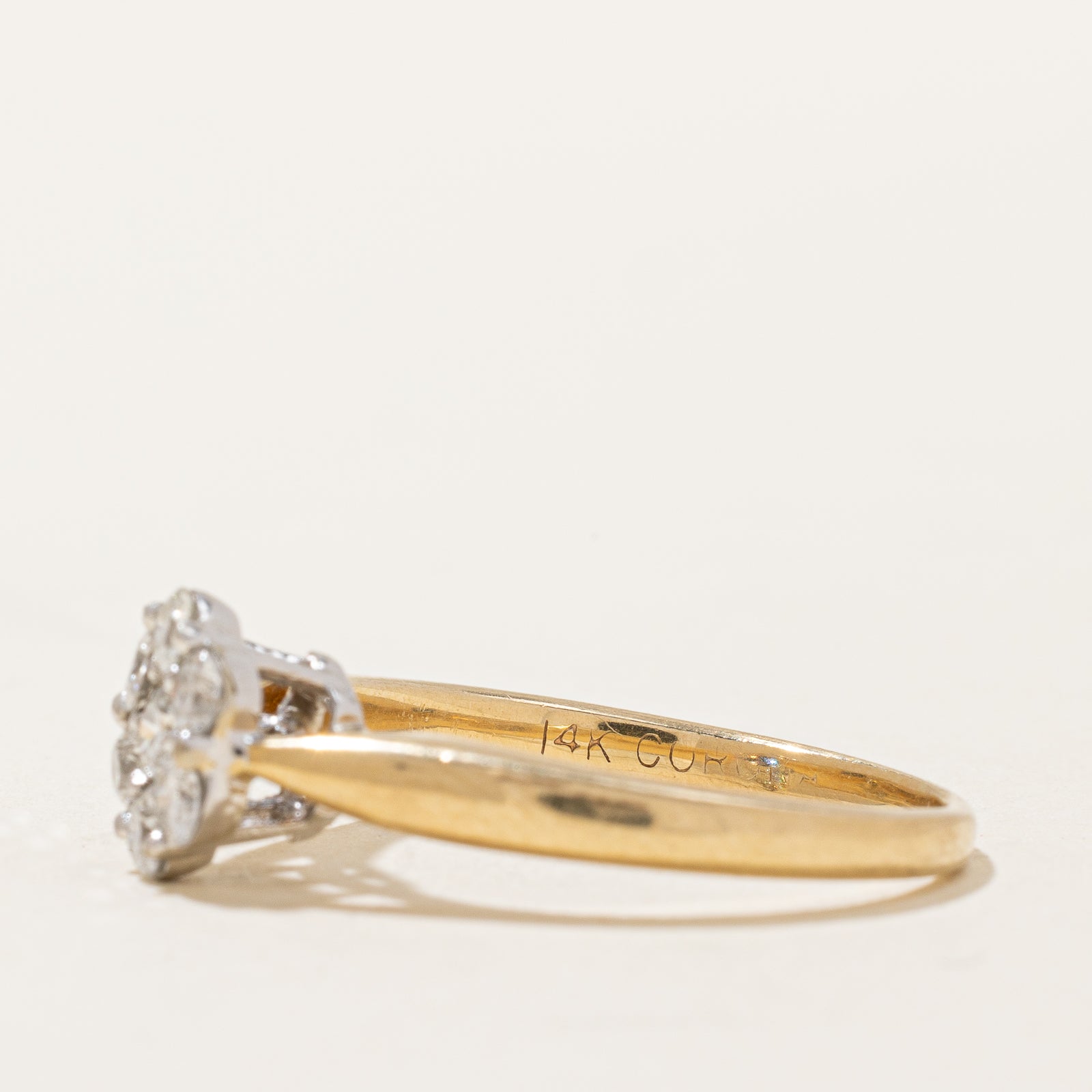 0.42ctw Diamond Flower Ring - Size 6.75 | Elegant Floral Engagement Ring for Women | Perfect for Weddings, Anniversaries & Special Occasions