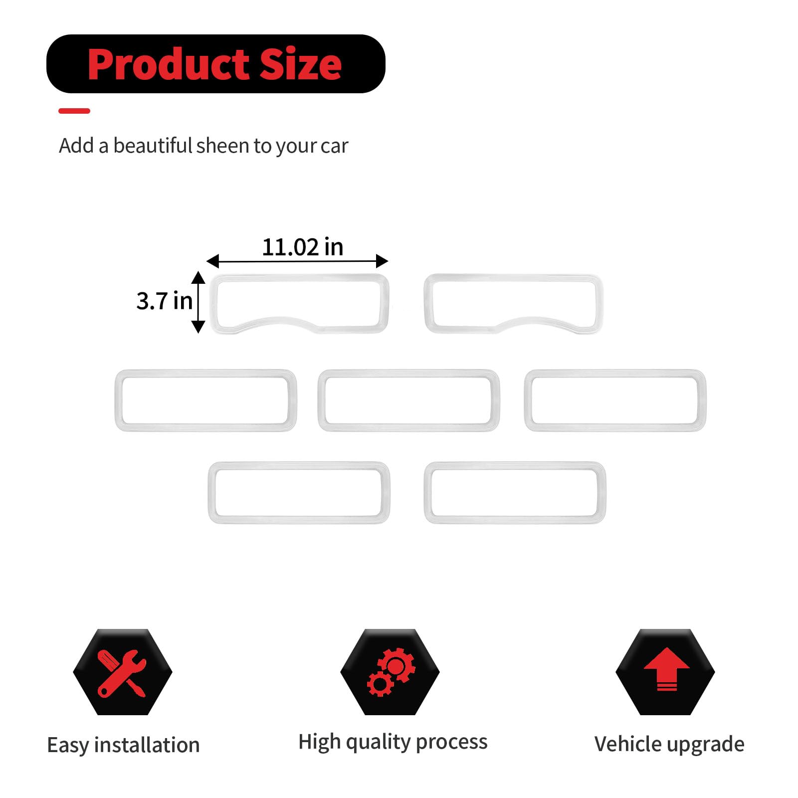Jeep Wrangler JL JLU & Gladiator JT 2024+ Front Grille Inserts - White Exterior Accessories for Off-Road Style & Customization | Perfect for Jeep Enthusiasts & Outdoor Adventures