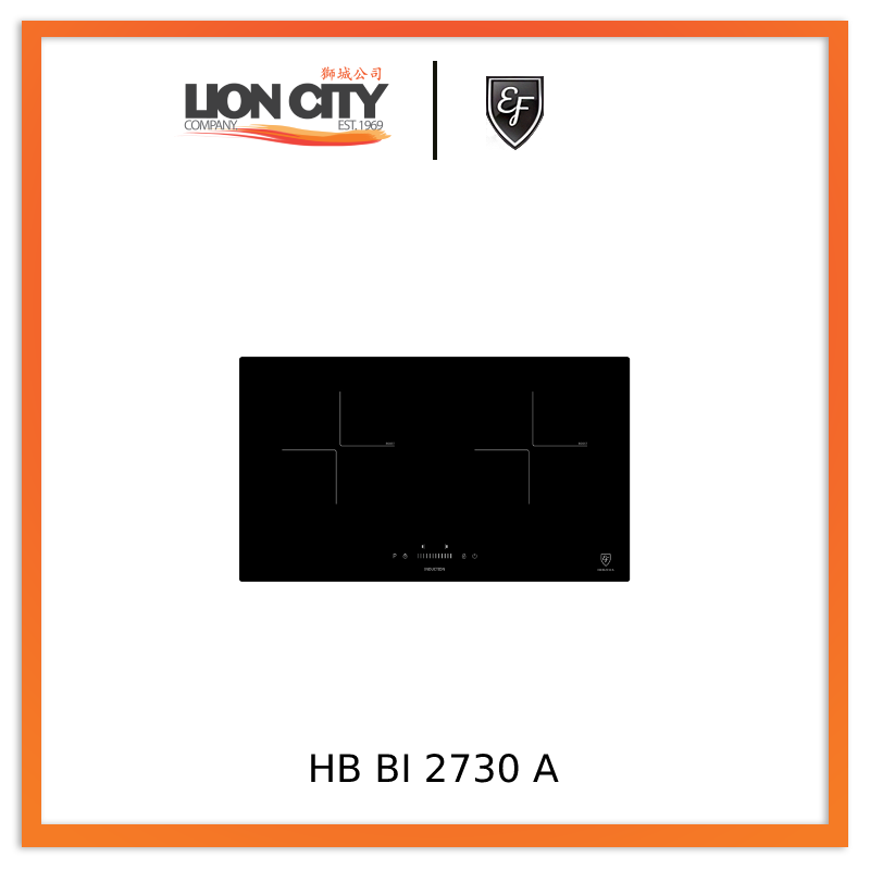 EF HB BI 2730A 70cm Built-in Induction Ceramic Hob - Fast Heating, Energy Efficient Cooktop for Modern Kitchens | Perfect for Home Cooking, Baking & Entertaining