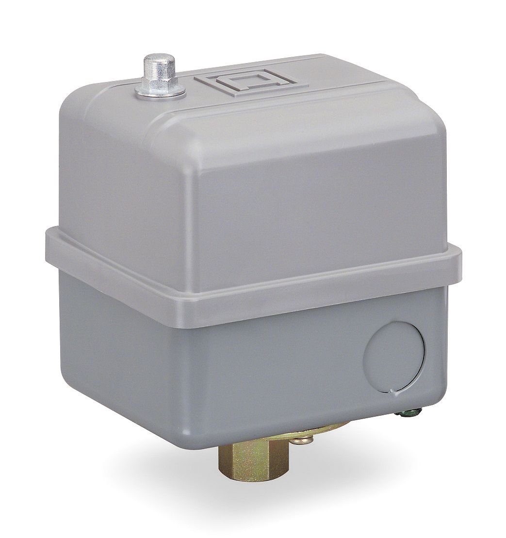 Square D 9013GHG2J53 DPST Pressure Switch 100/125psi 1/4FNPS for HVAC Systems & Water Pumps