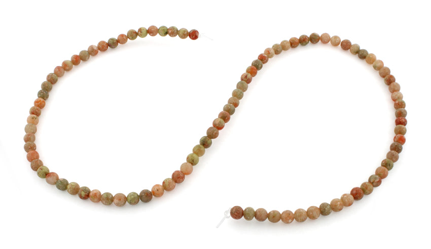 4mm Round Autumn Jasper Gemstone Beads for Jewelry Making - DIY Bracelets, Necklaces & Craft Projects - Natural Stone Beads for Boho Style & Healing Crystal Jewelry