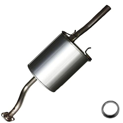 Stainless Steel Exhaust Muffler for Honda Civic 1999-2000 | Free Gasket & Bolts | Auto Replacement Part for Smooth Ride