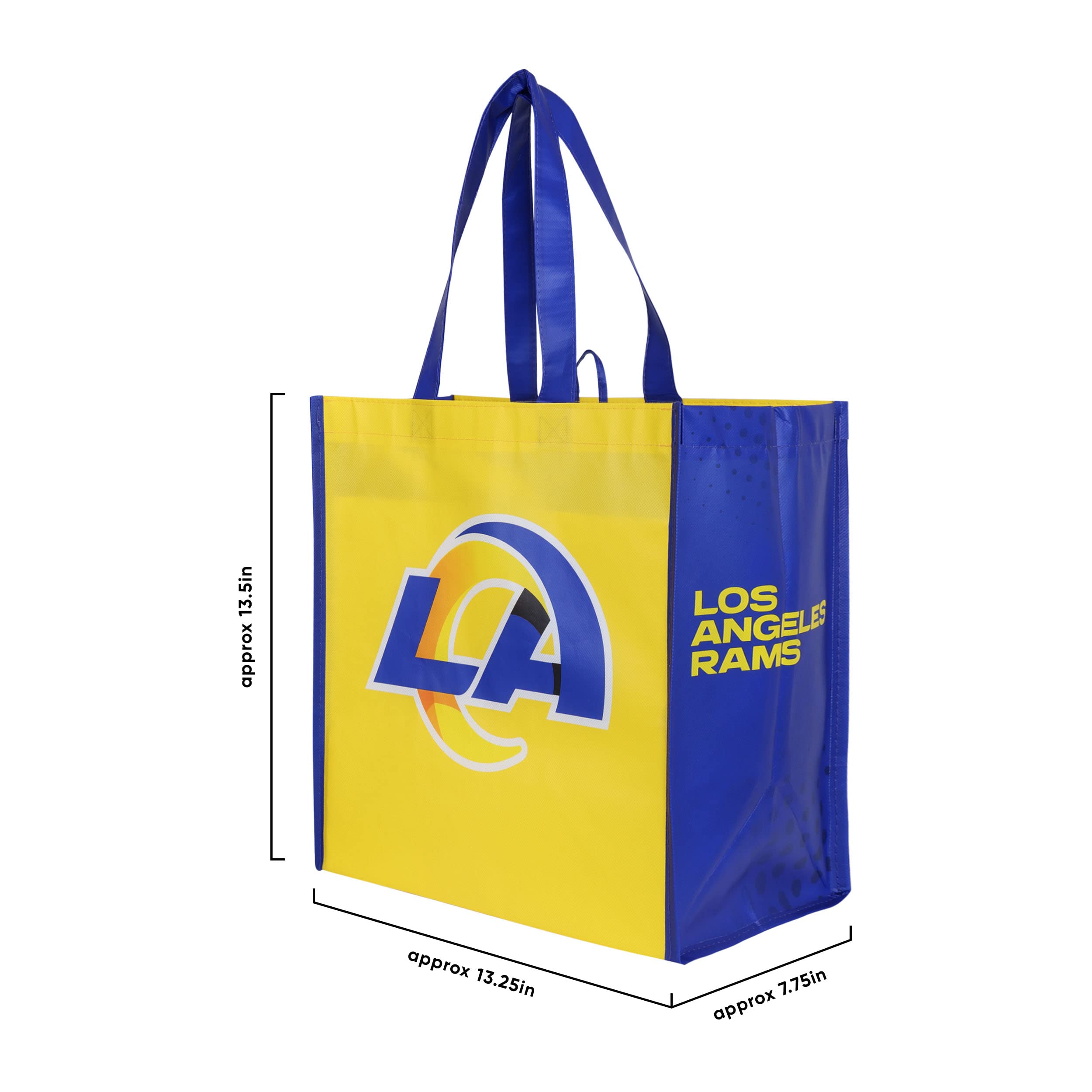 FOCO NFL Team Logo Reusable Grocery Shopping Bags - Eco-Friendly Foldable Tote Bags for Groceries, Beach, Picnics & Shopping - Officially Licensed NFL Merchandise