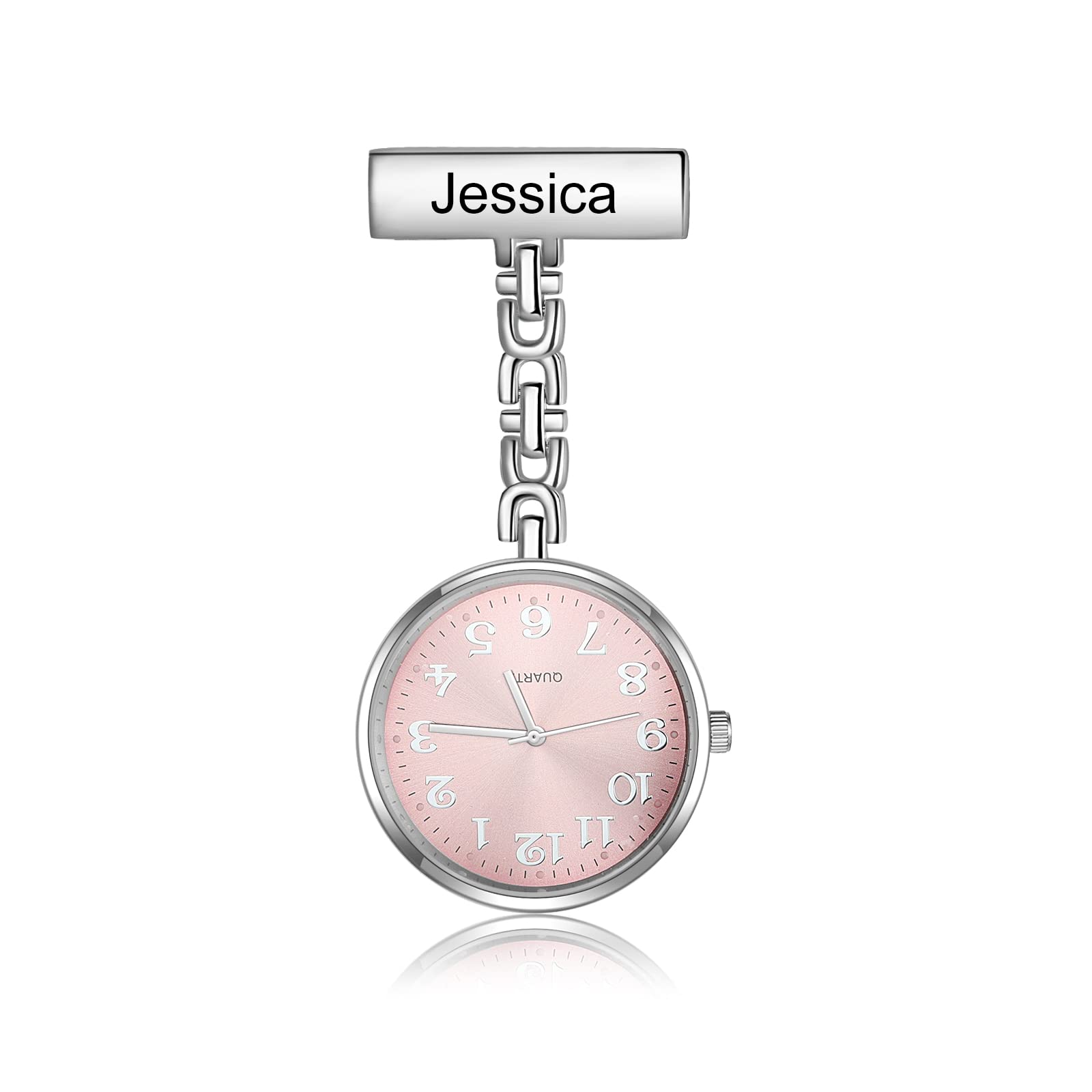Personalized Nurse Pocket Watch with Name Brooch - Digital Quartz Movement Portable Watch for Nurses - Perfect Christmas, Mother's Day & Birthday Gift for Healthcare Workers - Ideal for Clinical Shifts & Medical Professionals