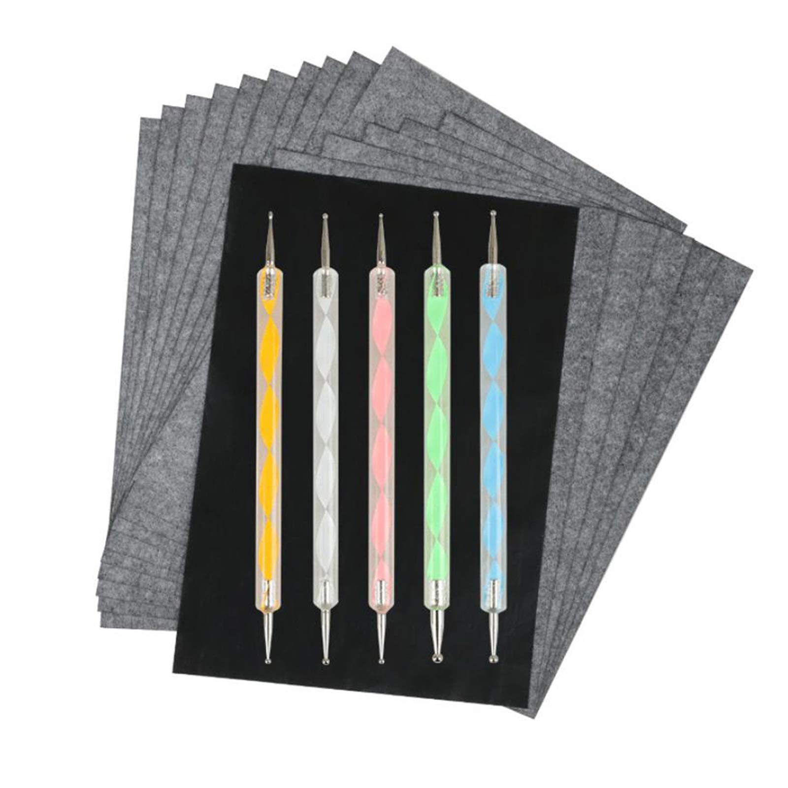 100 Sheets Carbon Copy Transfer Paper - Graphite Tracing Paper for Wood, Paper, Canvas & Crafts - Includes 5 Embossing Styluses - Perfect for DIY Projects, Art Transfer, Sketching & Scrapbooking (Black)