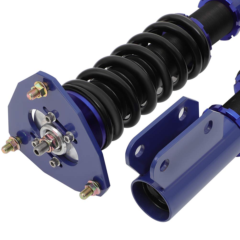ECCPP Adjustable Height Coilover Suspension Kit - Blue Coil Spring Shocks for 2002-2006 Mitsubishi Lancer | Performance Upgrade for Street Racing & Off-Road Driving