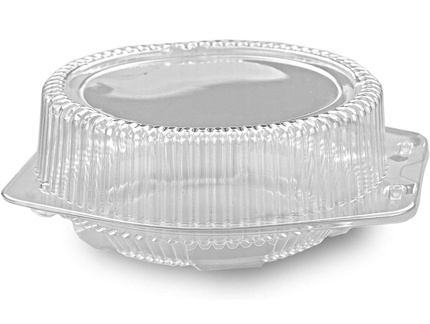 DFI LBH882 8-Inch Round Clear Deep Hinged Plastic Pie Containers - 100 Pack (Bulk Case) - Perfect for Bakeries, Restaurants & Catering Businesses