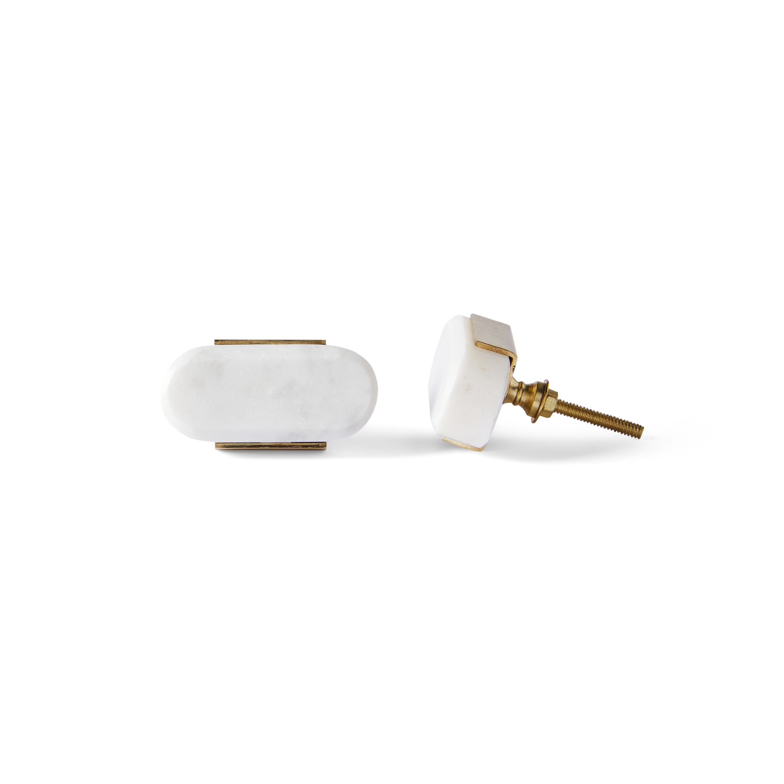 Ara Oblong Cabinet Knob with Trim - 6.2cm (2.44