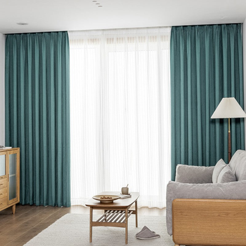 Elsie Embossed Jacquard 100% Blackout Custom Curtains - Thermal Insulated Window Drapes for Bedroom & Living Room - Noise Reducing Room Darkening Curtain Panels