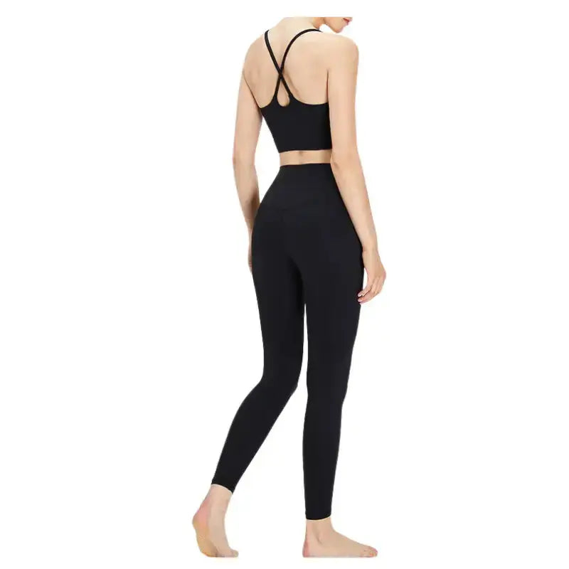 Women's High-Waisted Yoga Pants & Sports Bra Set - Breathable Workout Clothes for Gym, Running & Yoga | Swimcore Activewear for Women | Perfect for Fitness, Pilates & Lounge Wear