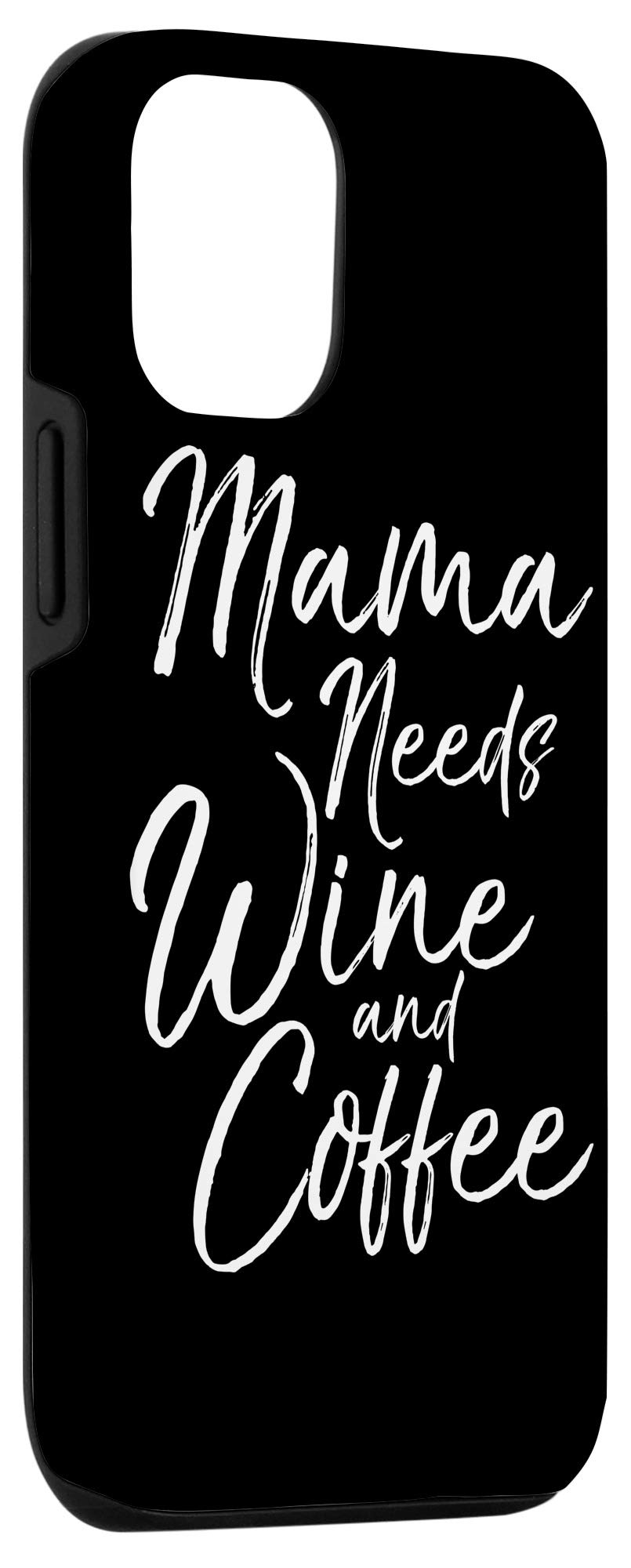 iPhone 12/12 Pro Phone Case with 'Wine Mom' Quote - Funny Gift for Moms Who Love Wine & Coffee | Perfect for Mother's Day, Birthdays & Everyday Use