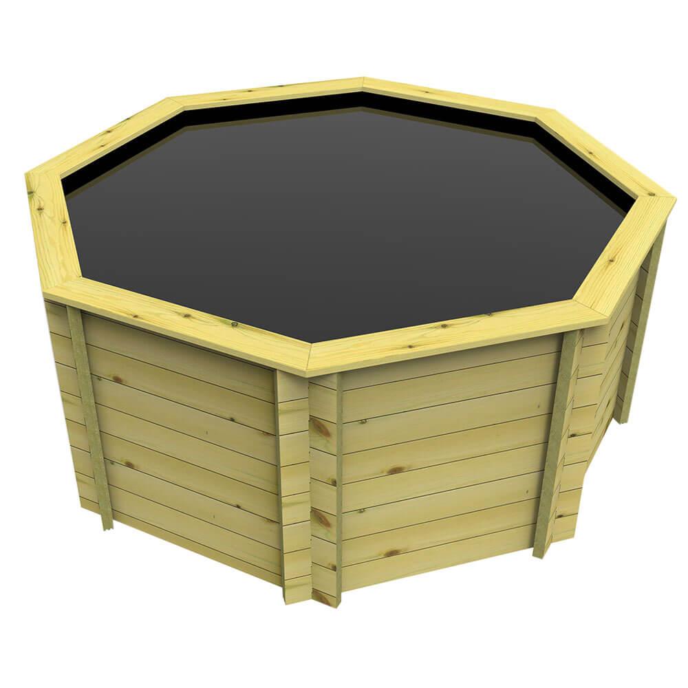 Premium 8ft Octagonal Wooden Koi Pond by The Garden Timber Company - Perfect for Outdoor Garden Decor, Backyard Water Features & Zen Landscaping