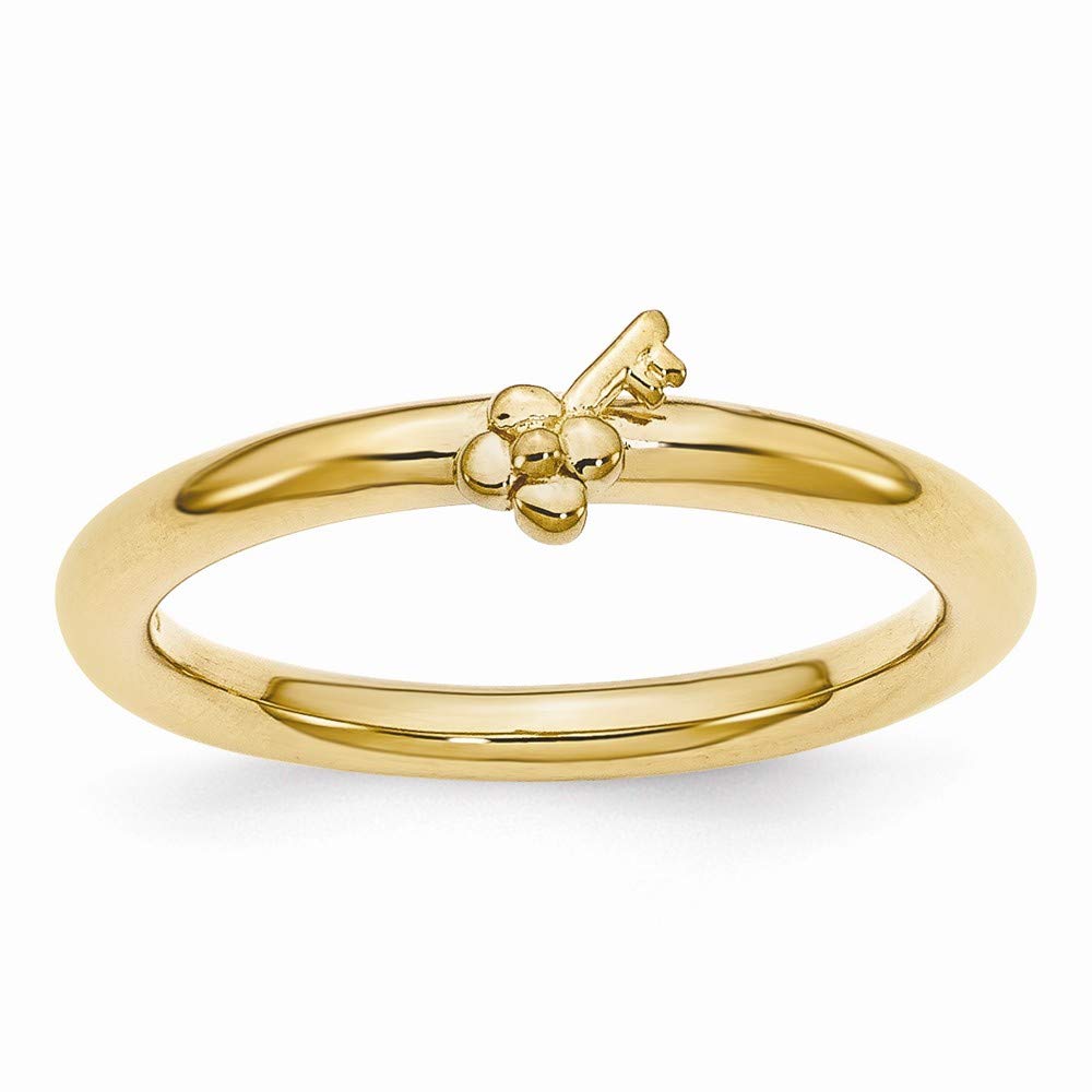 Sterling Silver 5mm Gold Plated Stackable Key Ring - Perfect for Gifts, Keychains, and Everyday Carry Accessories