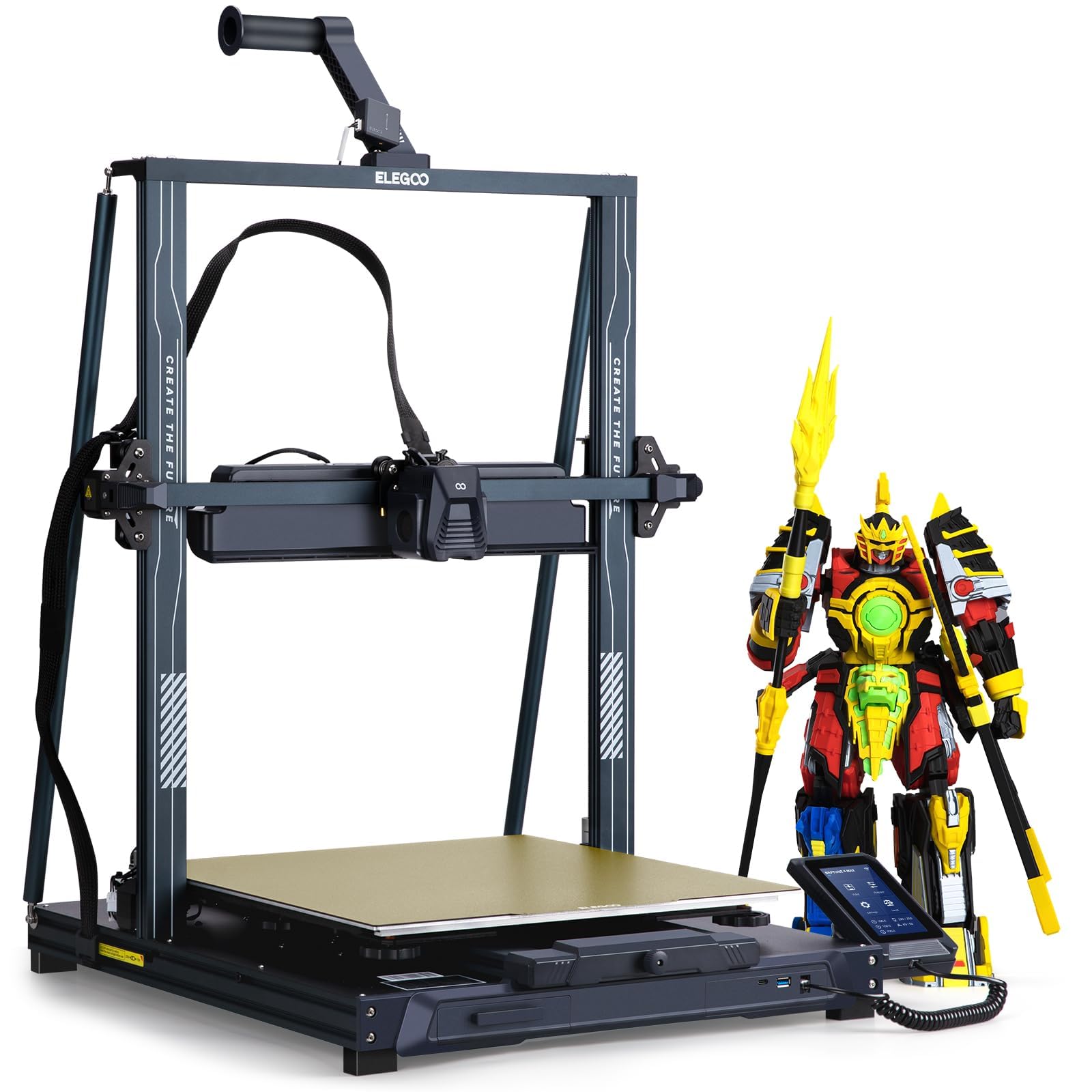 ELEGOO Neptune 4 Max 3D Printer - Large FDM Printer with 500mm/s High Speed, Klipper Firmware, Auto Leveling, 300℃ High-Temp Nozzle & Dual-Gear Extruder (420x420x480mm) - Perfect for Prototyping, Cosplay, Home DIY and Industrial Manufacturing