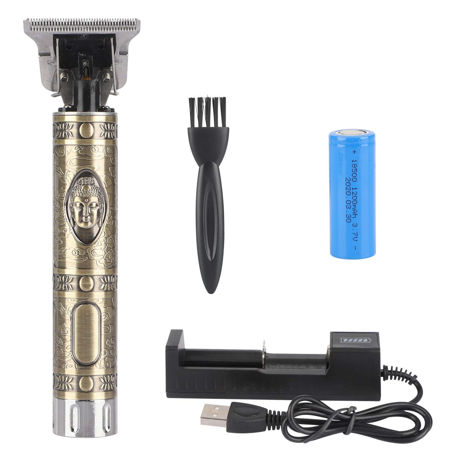 PRT GOLD Professional Cordless Rechargeable Hair Trimmer for Men - Heavy Duty Full Metal Body, Zero Gap Design, Waterproof Hair Clipper | Perfect for Beard Trimming, Head Shaving & Body Grooming at Home or Salon