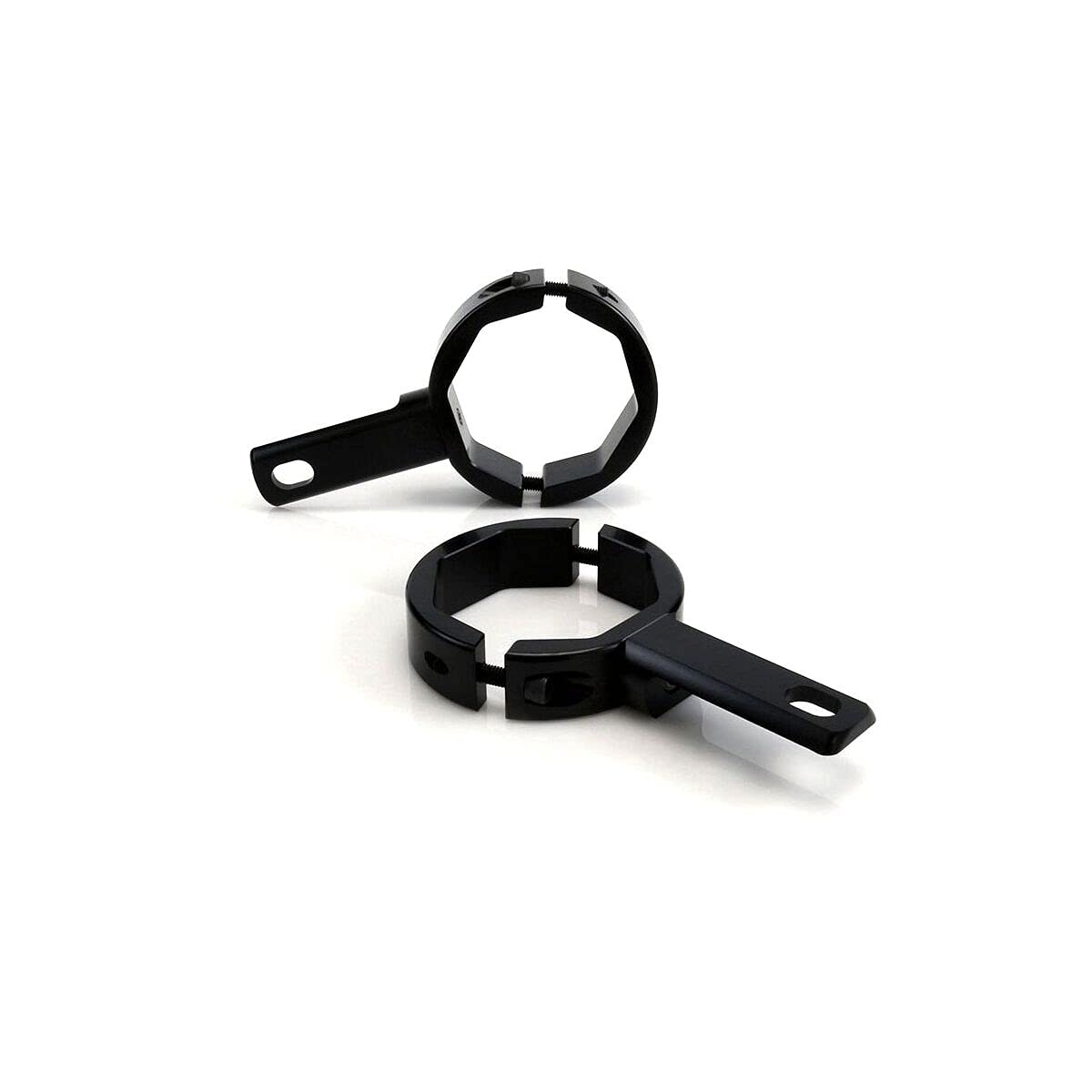 Universal 50mm-60mm Black Articulating Bar Clamp Driving Light Mount - Heavy Duty Off-Road LED Light Bracket for Trucks, Jeeps & ATVs - Perfect for Night Driving, Camping & Outdoor Adventures