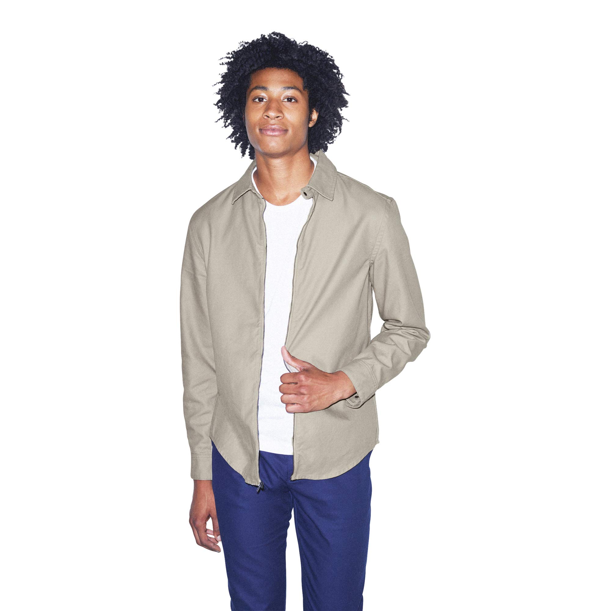 American Apparel Men's Twill Tab Collar Long Sleeve Shirt | Classic Business Casual Button Down | Perfect for Office, Date Night & Formal Events
