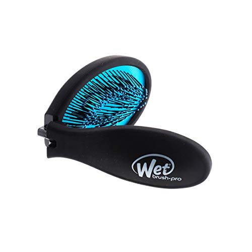 Wet Brush Pop Fold Detangling Hair Brush - Blue, Compact & Travel-Friendly (0.2 lb) - Perfect for Wet Hair, Styling & On-The-Go Use
