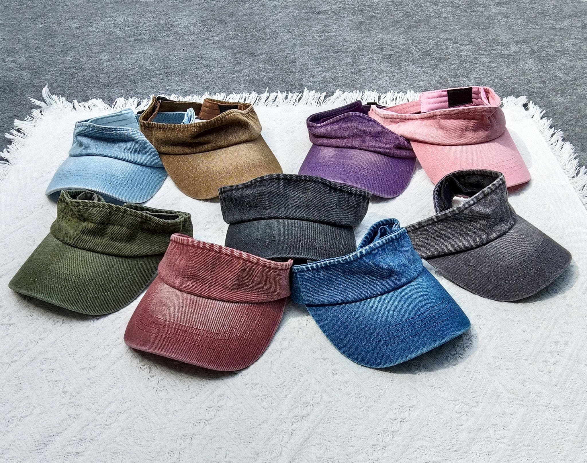 Women's Adjustable Denim Sun Visor Hat - Retro Sport Cap for Beach, Golf, Tennis & Outdoor Activities | UV Protection Summer Hat for Sports & Casual Wear