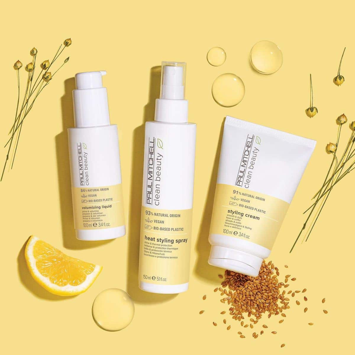Clean Beauty Heat Protectant Styling Spray - Shield & Shine for Blowouts, Straightening & Curling - Vegan & Cruelty-Free