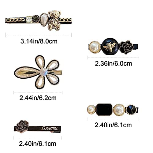 11PCS Korean Hair Clips Set - Trendy Black Barrettes & Cute Hair Pins for Women & Girls | Perfect for School, Work & Party Hairstyles