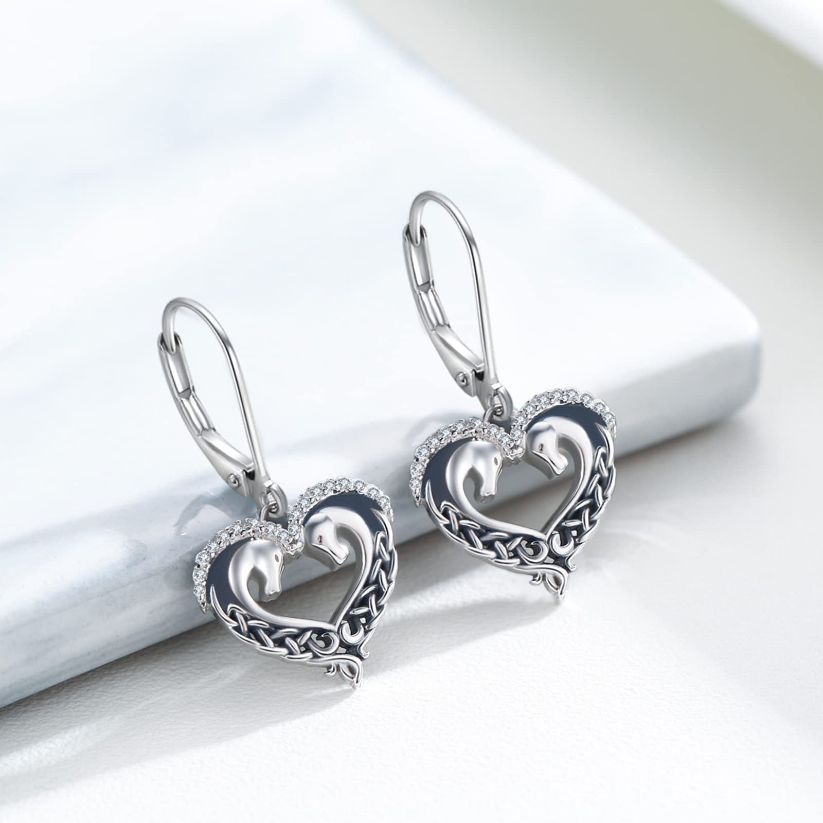 925 Sterling Silver Celtic Animal Earrings for Women - Dragon, Horse, Wolf Dangle Drop Earrings | Unique Handmade Jewelry Gifts for Her | Perfect for Parties, Weddings & Everyday Wear