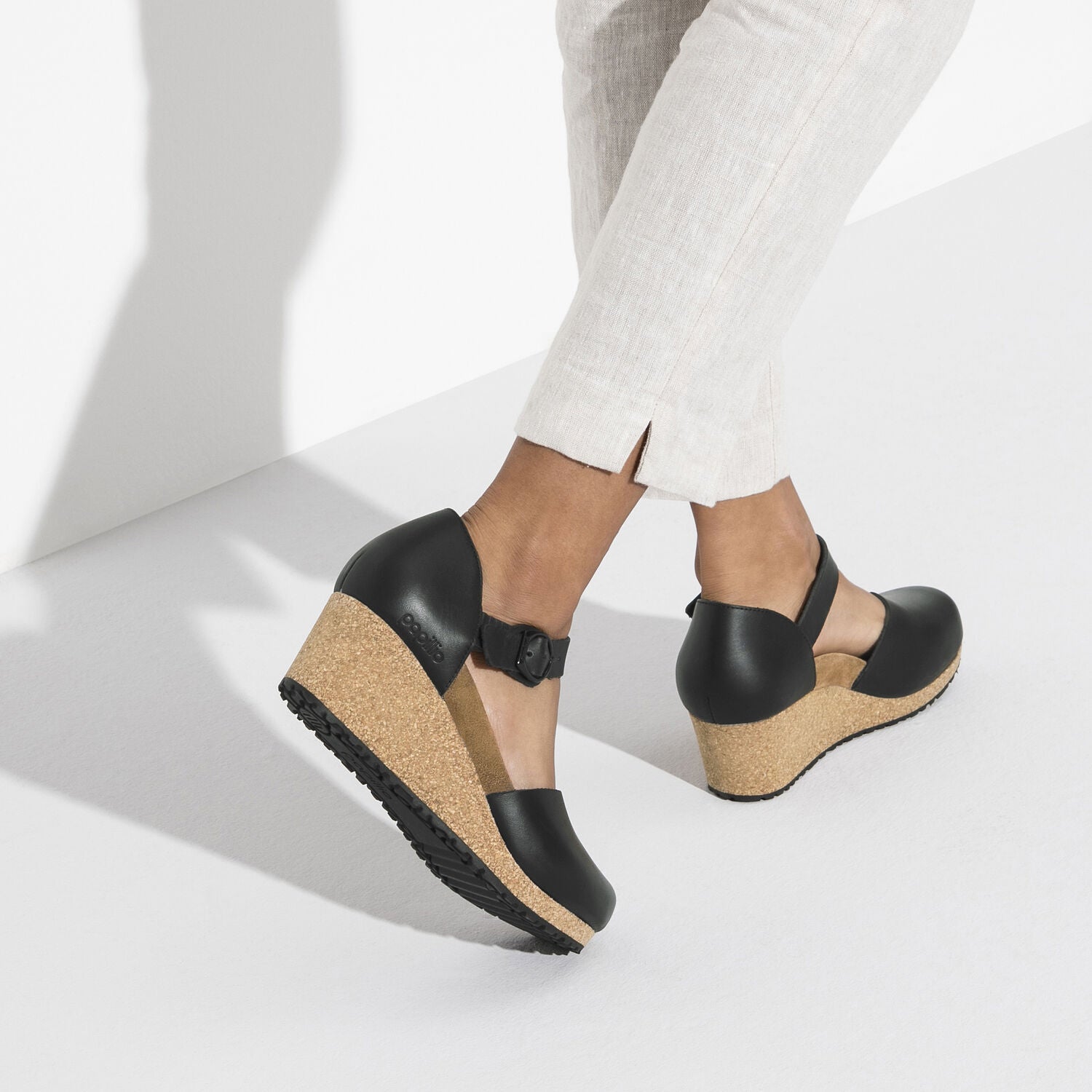 Birkenstock Mary Ring Buckle Leather Sandals for Women - Black Comfortable Adjustable Straps - Perfect for Summer, Beach, and Casual Outings