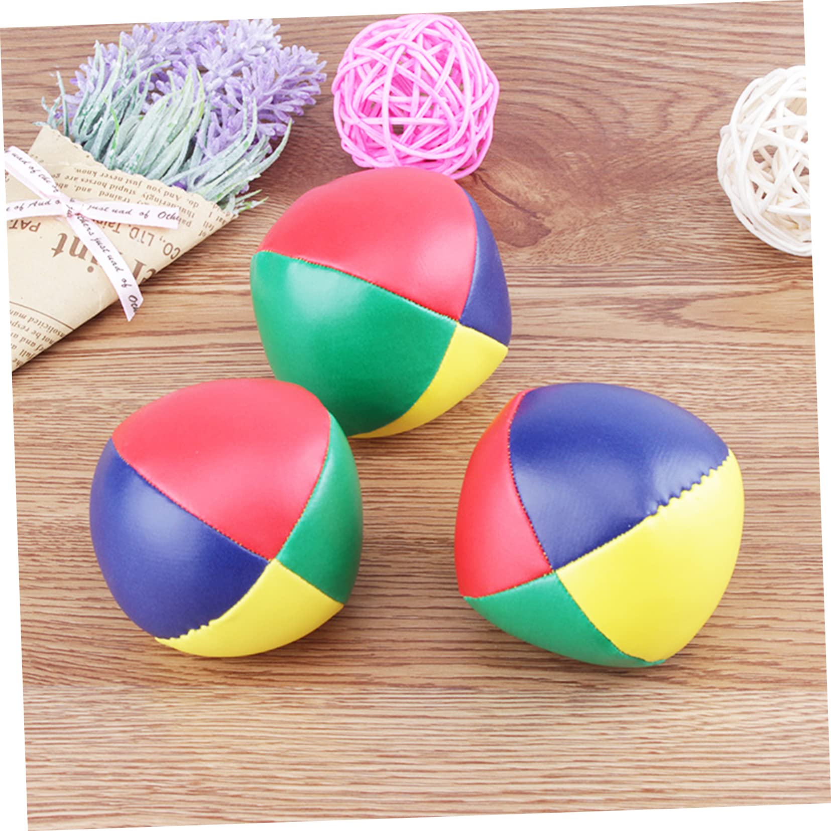 MUSISALY 4-Piece Juggling Balls Set - PU Polyurethane Bouncing Balls for Kids, Beginners & Performers - Interactive Juggling Toys for Practice, Play & Circus Performances
