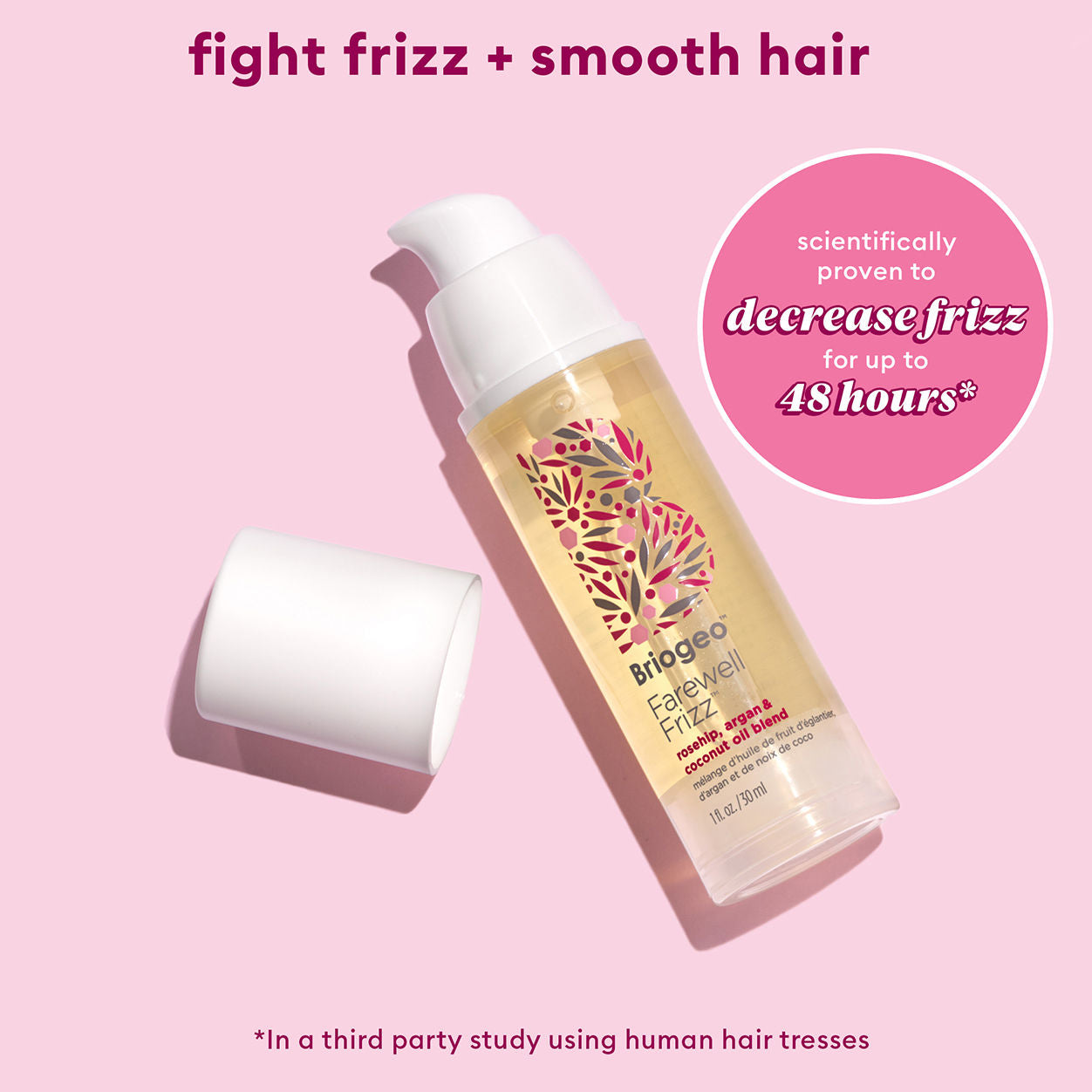 Organic Rosehip, Argan & Coconut Hair Oil for Frizz Control - Nourishing Treatment for Dry, Damaged Hair - Perfect for Daily Hydration & Styling