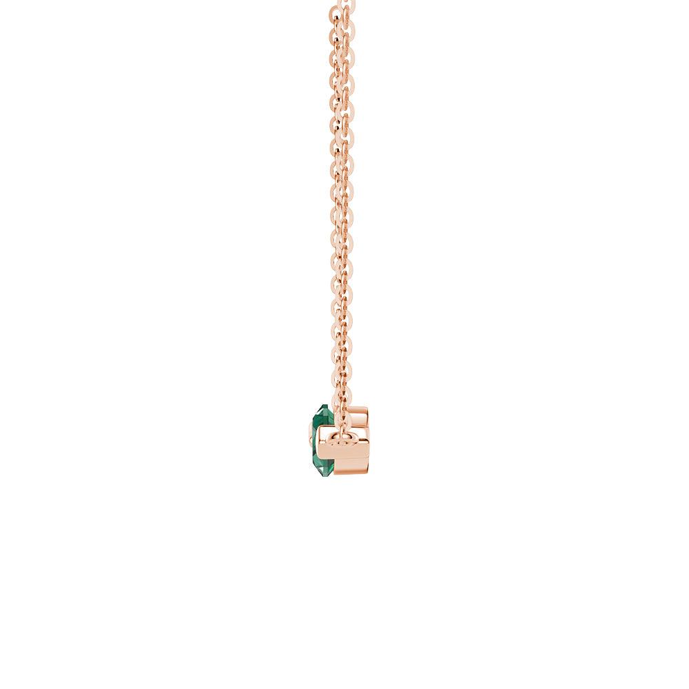 1CT Pear Lab Grown Emerald Leaf Necklace - Elegant Green Gemstone Jewelry for Women, Perfect for Weddings, Parties & Special Occasions